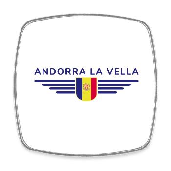Andorra La Vella Fan T-Shirt Design - Viereckiger Kühlschrankmagnet - Weiß - Vorne