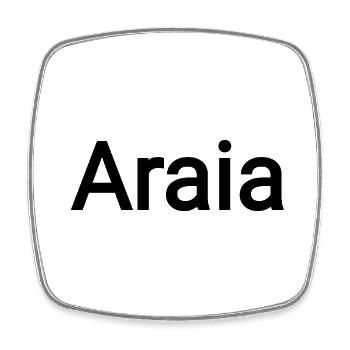 Araia - Magnet carré - blanc - Devant