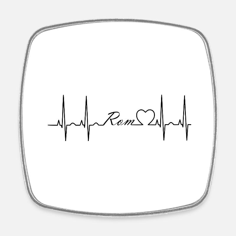 Rome - Square fridge magnet - white