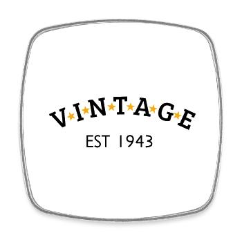 Vintage is 1943 - Square fridge magnet - white - Front
