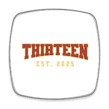 Thirteen Est. 2025 PNG 13th Birthday Party - Square fridge magnet - white - Front