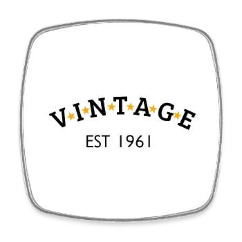 Vintage est 1961 - Magnet carré - blanc - Devant