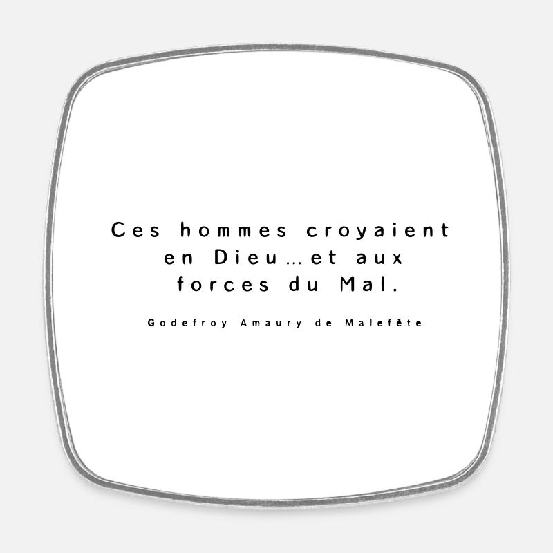 Visiteurs (citation) - Magnet carré - blanc