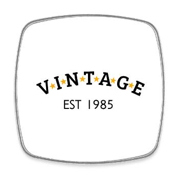 Vintage is 1985 - Square fridge magnet - white - Front