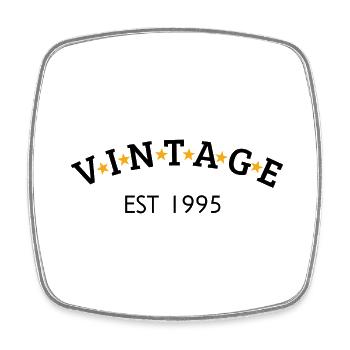 Vintage est 1995 - Magnet carré - blanc - Devant