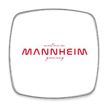 Mannheim T-Shirt – Perfekt für Fans & Liebhaber - Viereckiger Kühlschrankmagnet - Weiß - Vorne