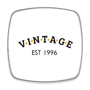 Vintage is 1996 - Square fridge magnet - white - Front