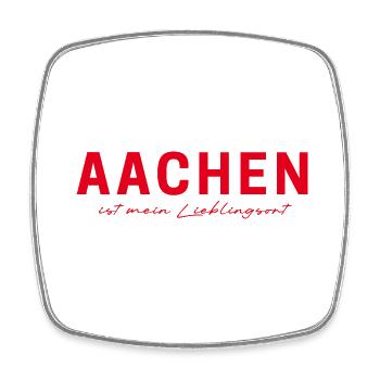 T-shirt d’Aix-la-Chapelle – parfait pour les fans et les amoureux - Magnet carré - blanc - Devant