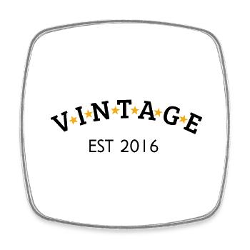 Vintage is 2016 - Square fridge magnet - white - Front