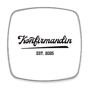 Konfirmandin 2025 Konfirmation Konfi Konfirmanden - Viereckiger Kühlschrankmagnet - Weiß - Vorne