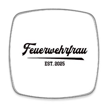 Feuerwehrfrau Freiwillige Feuerwehr Frauen FFW - Viereckiger Kühlschrankmagnet - Weiß - Vorne