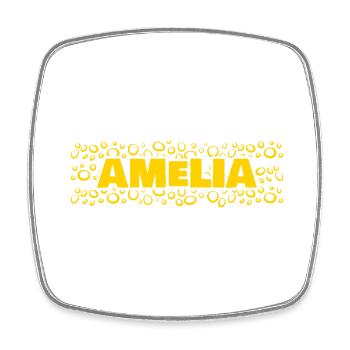 Prénom Amelia - Magnet carré - blanc - Devant