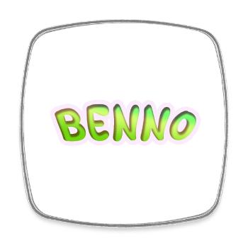 Cadeau pour Benno - Magnet carré - blanc - Devant