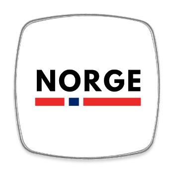 Norwegen - Viereckiger Kühlschrankmagnet - Weiß - Vorne
