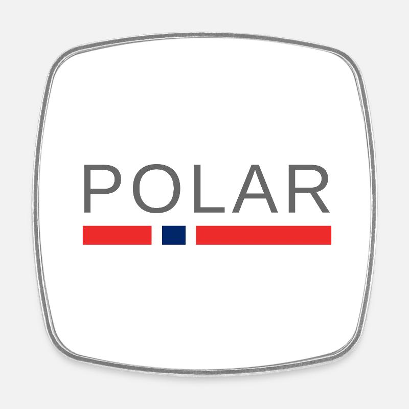 Polar Norway - Square fridge magnet - white