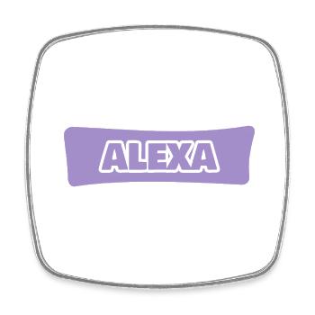 Geschenk für Alexa - Viereckiger Kühlschrankmagnet - Weiß - Vorne