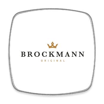 Brockmann Original Familienlogo - Viereckiger Kühlschrankmagnet - Weiß - Vorne