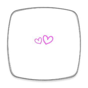 Wedding Team Heart - Square fridge magnet - white - Front