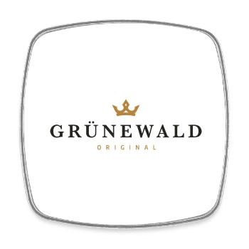 Grünewald Original Family Logo - Square fridge magnet - white - Front