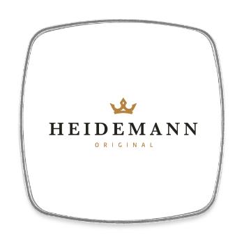 Logo original de la famille Heidemann - Magnet carré - blanc - Devant
