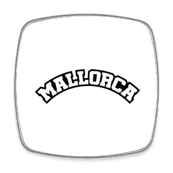 Lettrage de Majorque - Magnet carré - blanc - Devant