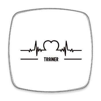 Herzschlag Trainer Herz Bester Coach Training - Viereckiger Kühlschrankmagnet - Weiß - Vorne