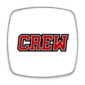Crew - Viereckiger Kühlschrankmagnet - Weiß - Vorne