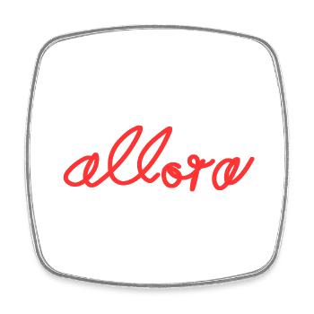 Allora - Magnet carré - blanc - Devant
