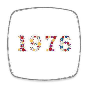 Flowers 1976 - Viereckiger Kühlschrankmagnet - Weiß - Vorne
