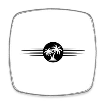 Palm Tree Symbol Island - Square fridge magnet - white - Front