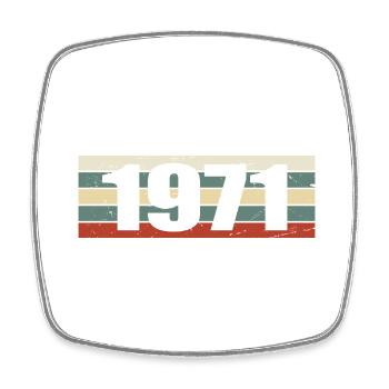 1971 Jahrgang 1971 Geschenk 1971 Geburtstag 1971 - Viereckiger Kühlschrankmagnet - Weiß - Vorne