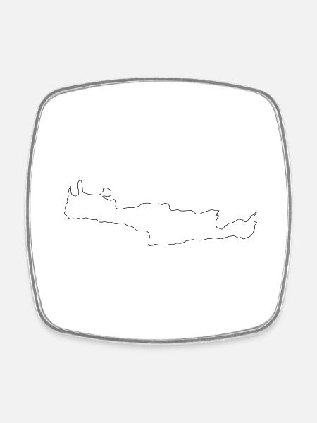 Kreta - Viereckiger Kühlschrankmagnet - Weiß