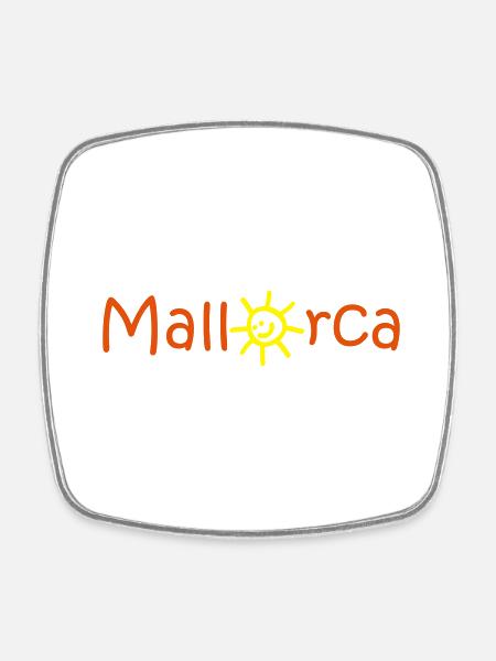 Mallorca - Viereckiger Kühlschrankmagnet - Weiß
