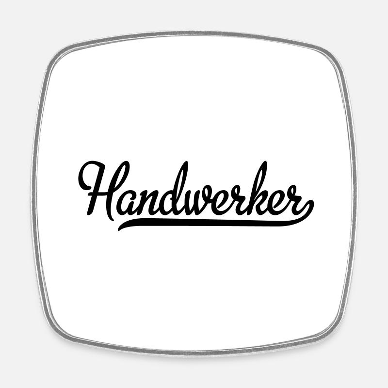 Handwerker - Viereckiger Kühlschrankmagnet - Weiß