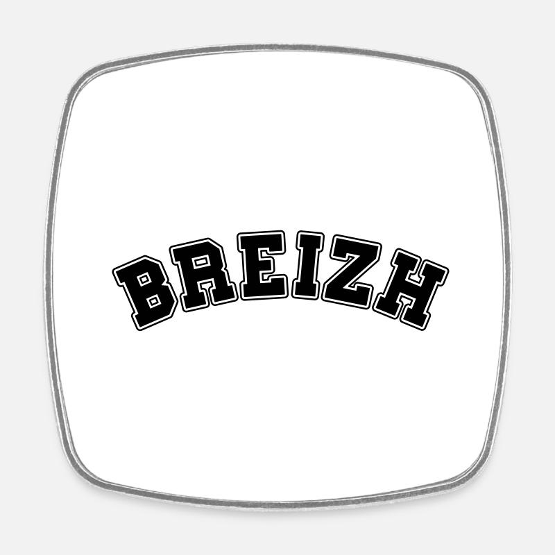 Breizh - Magnet carré - blanc