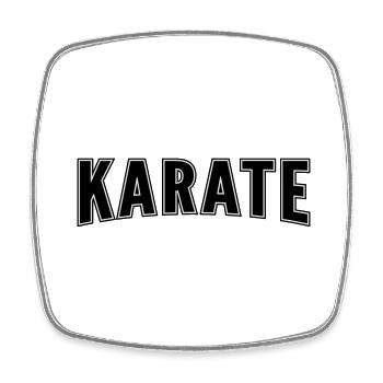 Karaté - Magnet carré - blanc - Devant