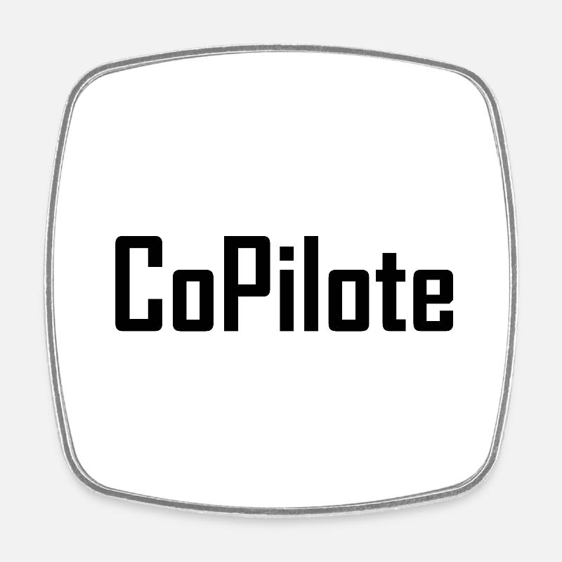 Copilote - Magnet carré - blanc