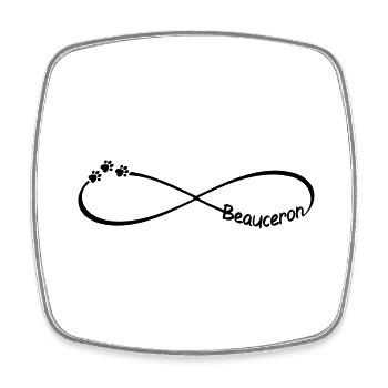Beauceron Dog Infinity Symbol Dog Love - Square fridge magnet - white - Front