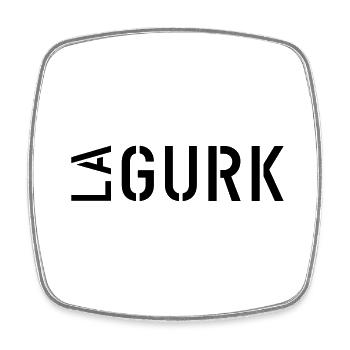 La Gurk Fussball Dialekt Spruch Geschenk - Viereckiger Kühlschrankmagnet - Weiß - Vorne