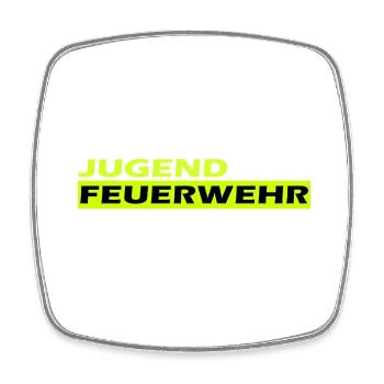 Feuerwehr jugend nachwuchs schriftzug neongelb - Viereckiger Kühlschrankmagnet - Weiß - Vorne