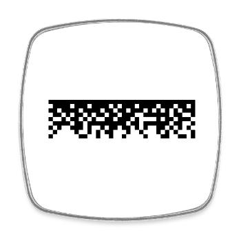 Pixel - Viereckiger Kühlschrankmagnet - Weiß - Vorne