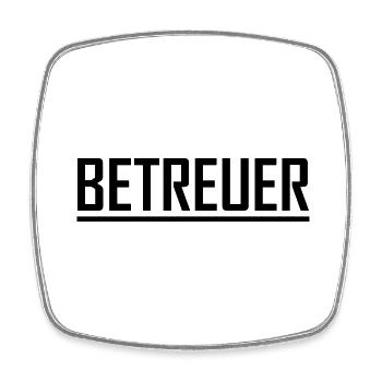 Betreuer - Viereckiger Kühlschrankmagnet - Weiß - Vorne