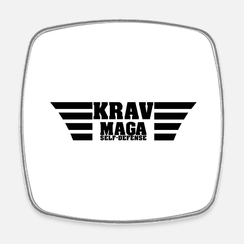 Krav Maga self defense - Square fridge magnet - white