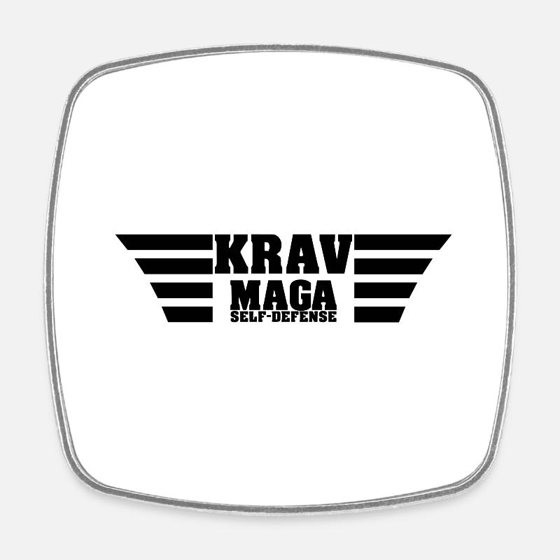 Krav Maga self defense - Square fridge magnet - white