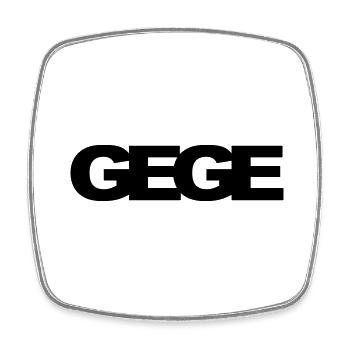 Bébé GEGE - Magnet carré - blanc - Devant