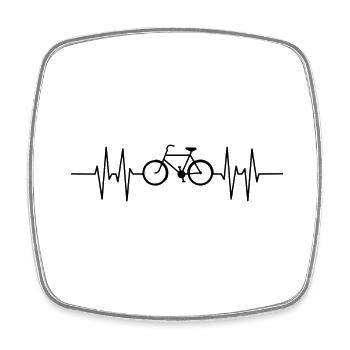 Bicycle - Square fridge magnet - white - Front