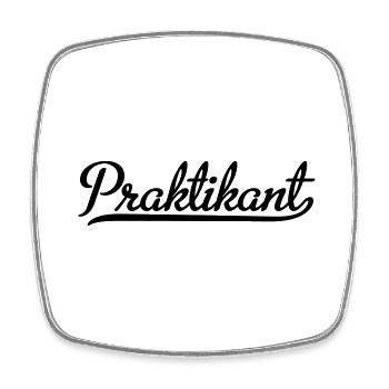 praktikant - Viereckiger Kühlschrankmagnet - Weiß - Vorne