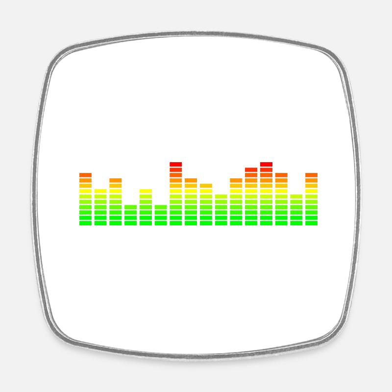 Musik Equalizer & visualizer - Viereckiger Kühlschrankmagnet - Weiß