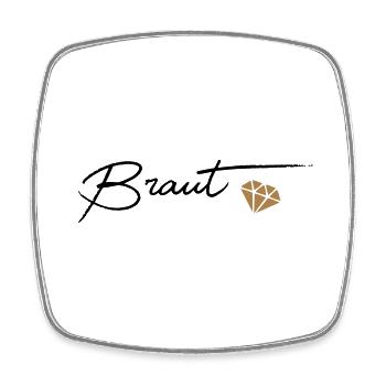 Braut - Viereckiger Kühlschrankmagnet - Weiß - Vorne
