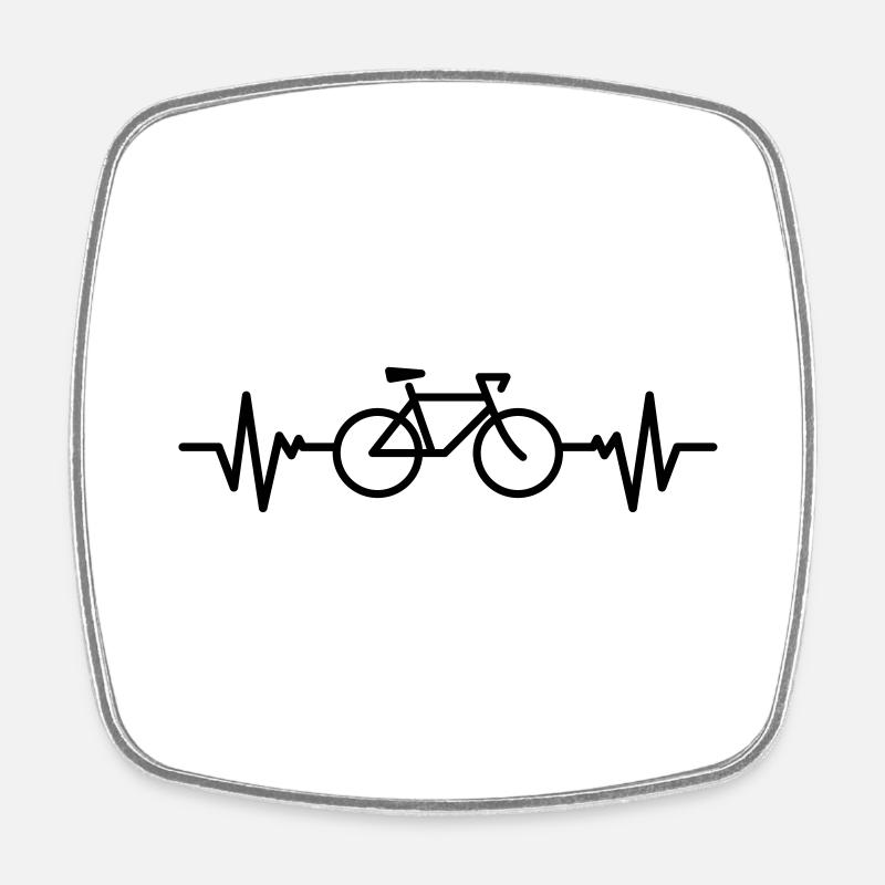 Cyclisme / Vélo - Magnet carré - blanc
